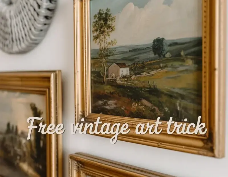 Hanging Vintage Landscape Paintings? Free Trick for a Gorgeous Gallery Wall