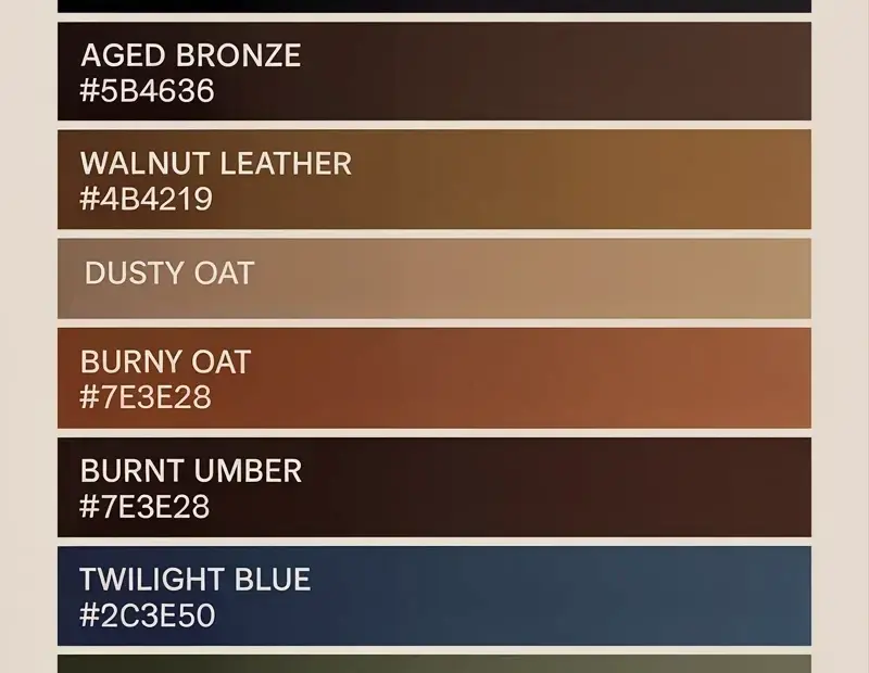 Dark Academia Color Palette with Copper Accent Ideas for Warm Interiors