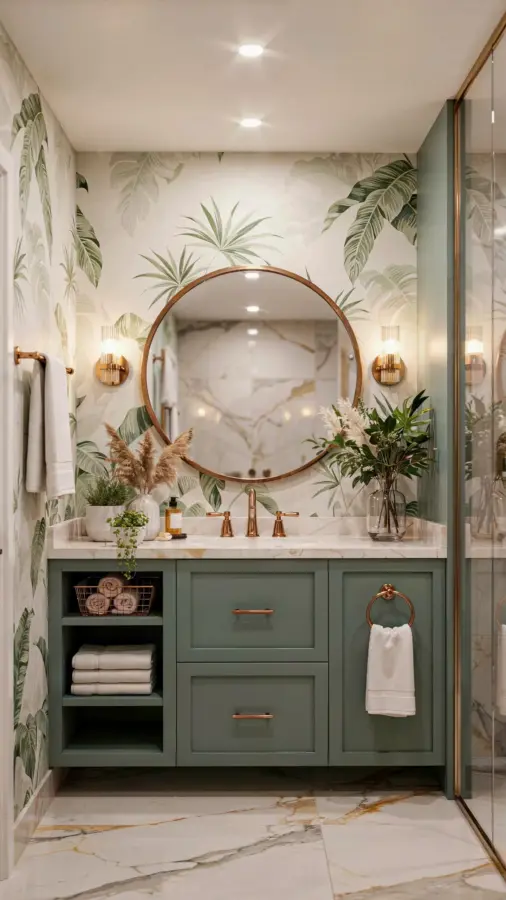 28 Green Bathroom Designs: Before & After Modern Vintage Makeovers