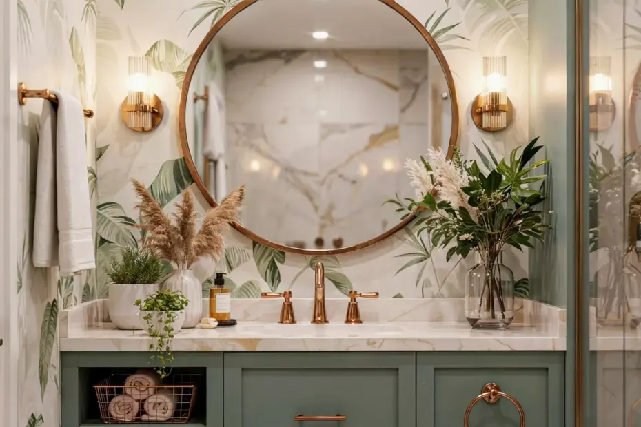 28 Green Bathroom Designs: Before & After Modern Vintage Makeovers