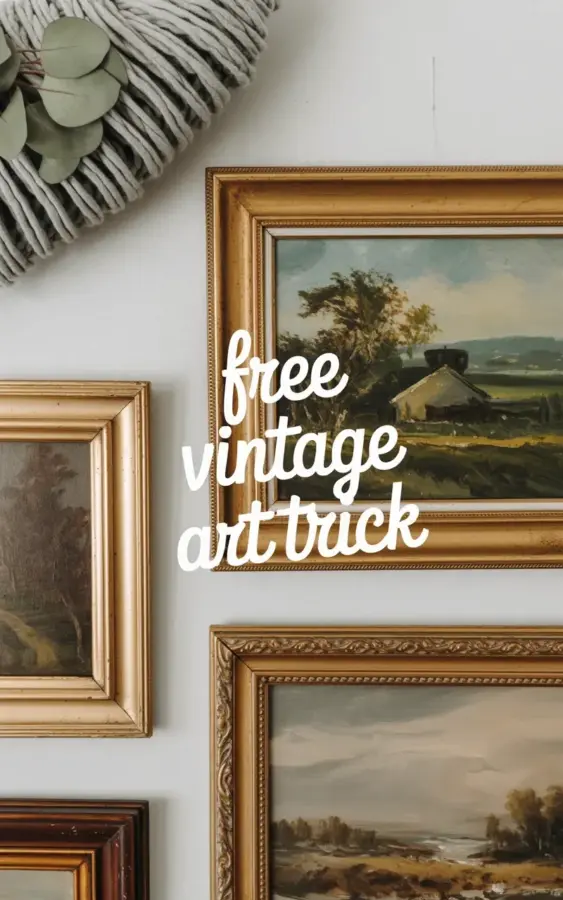 Vintage Landscape Paintings in Gold Frames | Cozy Gallery Wall Decor Ideas